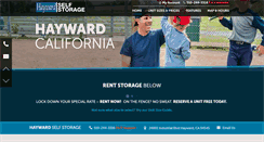 Desktop Screenshot of haywardselfstorage.net