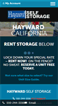 Mobile Screenshot of haywardselfstorage.net