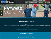 Tablet Screenshot of haywardselfstorage.net